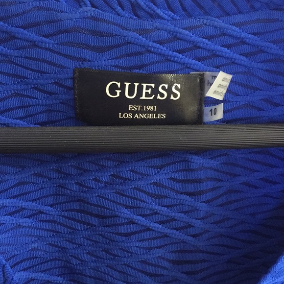 GUESS sleeveless dress bright blue size 10 - Picture 3 of 6